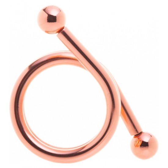Argola Espiral Para Guardanapos Em Aço Rose Gold Wolff 